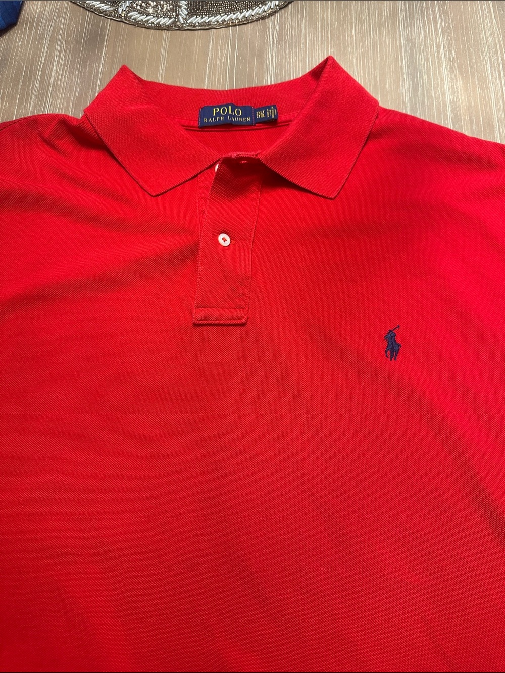 Polo by Ralph Lauren Men’s Red Polo with Navy Pony